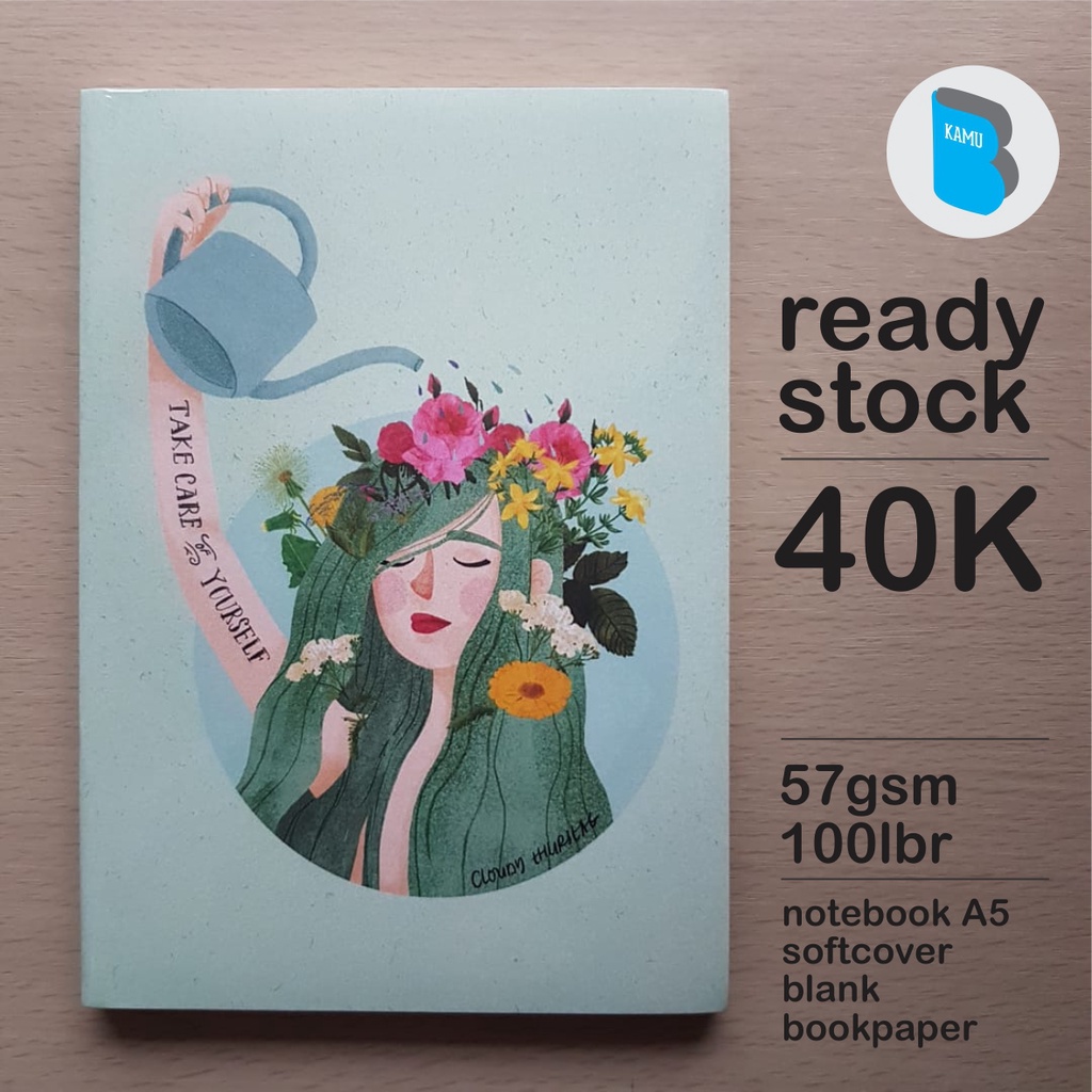 

[57/73/90 gsm] Notebook A5 Buku Catatan Diary Jurnal Bookpaper - Girl Plant