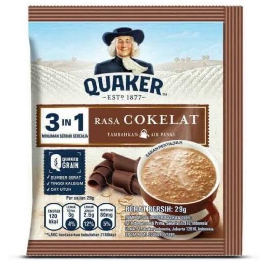 

Oatmeal Cereal Quaker 3in1 Chocolate Sereal Coklat Malaysia bah05