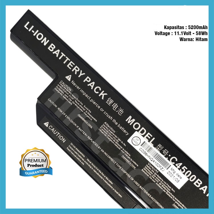 Baterai Axioo NEON C4500BAT-6 C4501 C4505 C4800 C4801 RNW HNW Zyrex Clevo