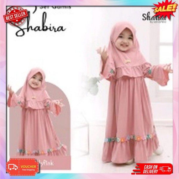 Gamis Kid Pakaian Muslim Kids Syar'I Baju Dress Anak2 Tanggung Bsju Gmis Murah Gamis Syarii Games Sa
