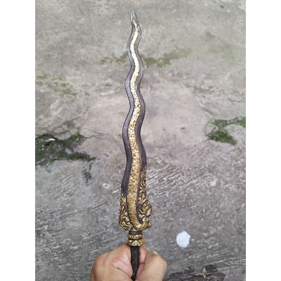 Tombak Kamardikan Pusaka Luk 9 Kinatah Dewi Anggatri /NB