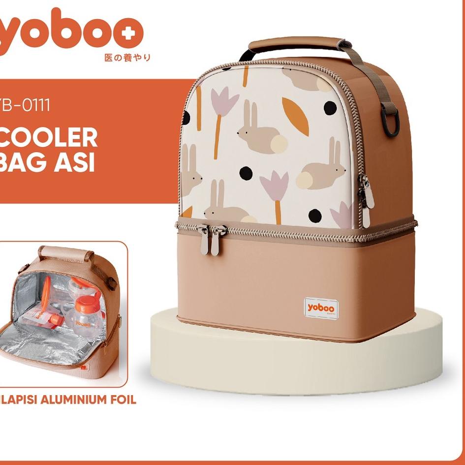 ✺ Yoboo Cooler Bag ASI / Tas Pendingin Botol Susu Bayi Oranye YB-0111 ✰