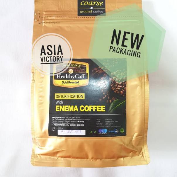 

✨Grosir✨ HealthyCaff 500gr Gold Light Roasted/Healthy Caff Kopi Organik Enema Coffee !!