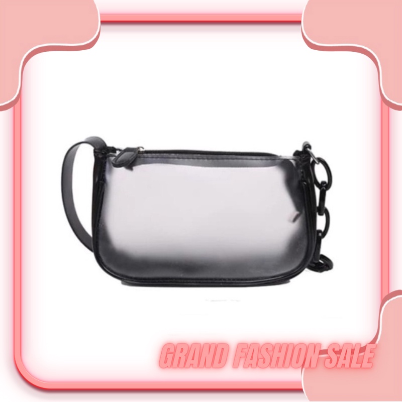 [LOKAL] DOMMO - D1466 Tas SABRINA - Shoulder Bag / Tas Bahu Wanita Transparant