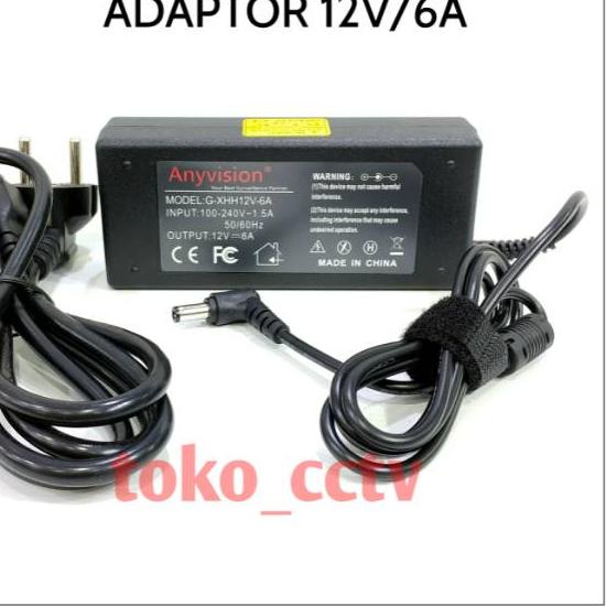 ➹ Adaptor 6A 12V DC Adaptor 12v 6a Anyvision Adaptor Cctv Adaptor Dvr 12V 6A ➻