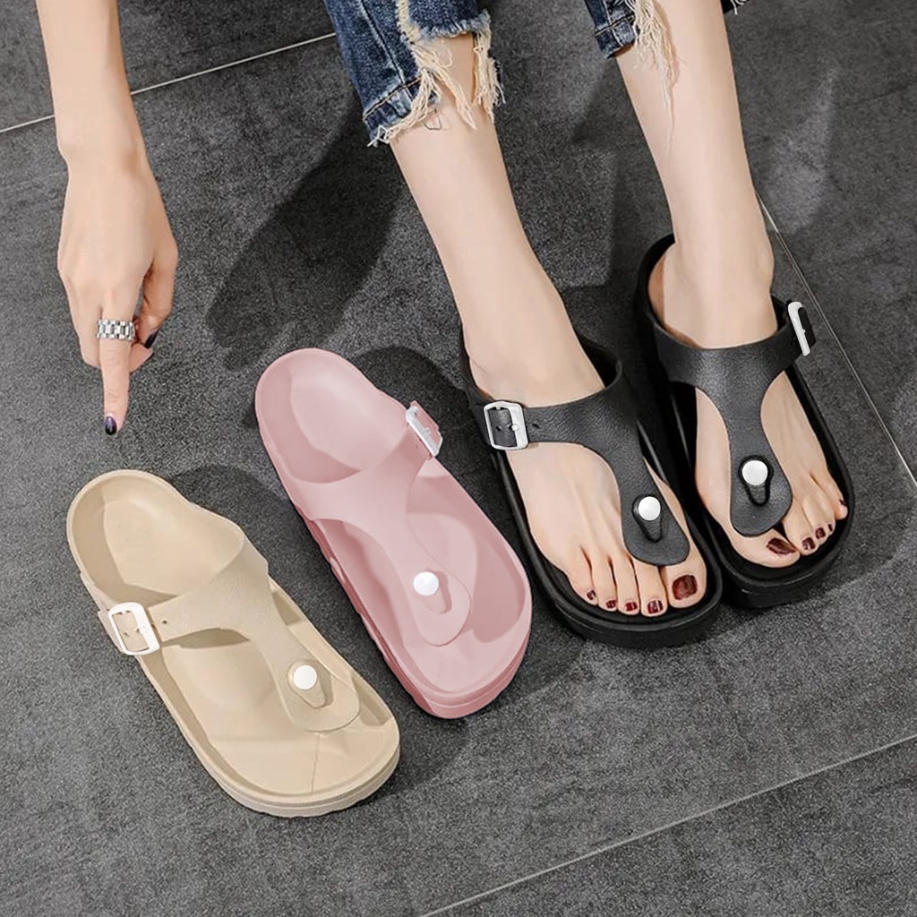 Sandal New Era Original  Sandal Wanita Karet Warna Cantik - LB 9052 37/40