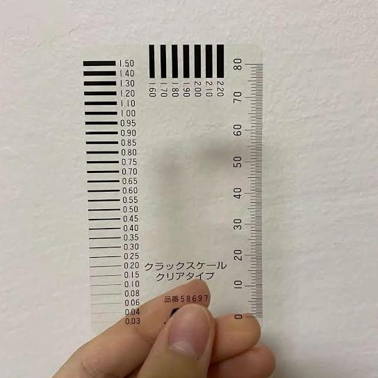 

Shinwa 58697 Crack Scale Clear polyester pengukur keretakan