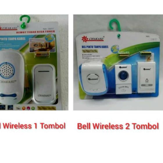 ✱ Bell Bel Pintu Rumah Wireless 1 Tombol / 2 Tombol Chakasu / Hattasu / door bell ❁