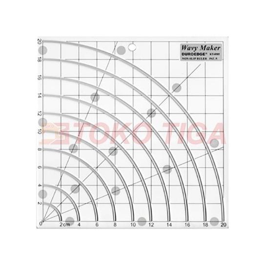 

Quilting Ruler / Penggaris Pola Patchwork - Model Gelombang - Kt-8585