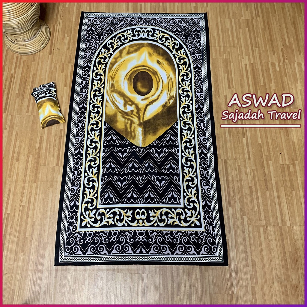 Aswad Sajadah Travel Jumbo sejadah traveling pouch souvenir haji Umroh