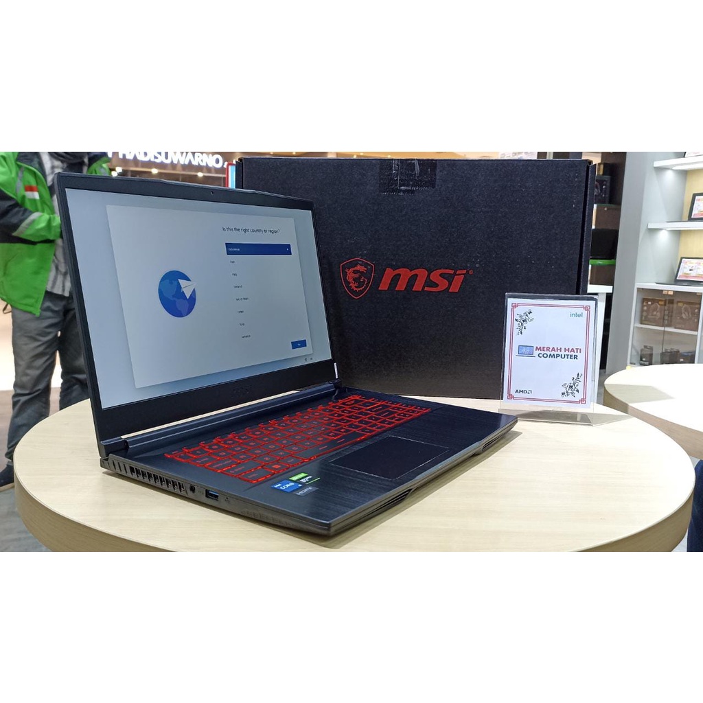 Laptop Gaming Murah MSI GF63 THIN 11UCX INTEL I5 11400H 32GB 1TB SSD RTX2050 4GB FHD BL 144Hz WIN 11 HOME