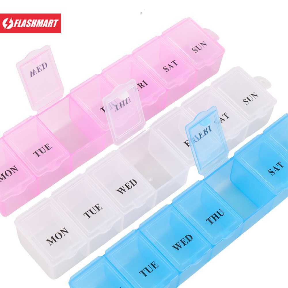 Flashmart Kotak Obat 7 Day Medicine Tablet Storage - MS01