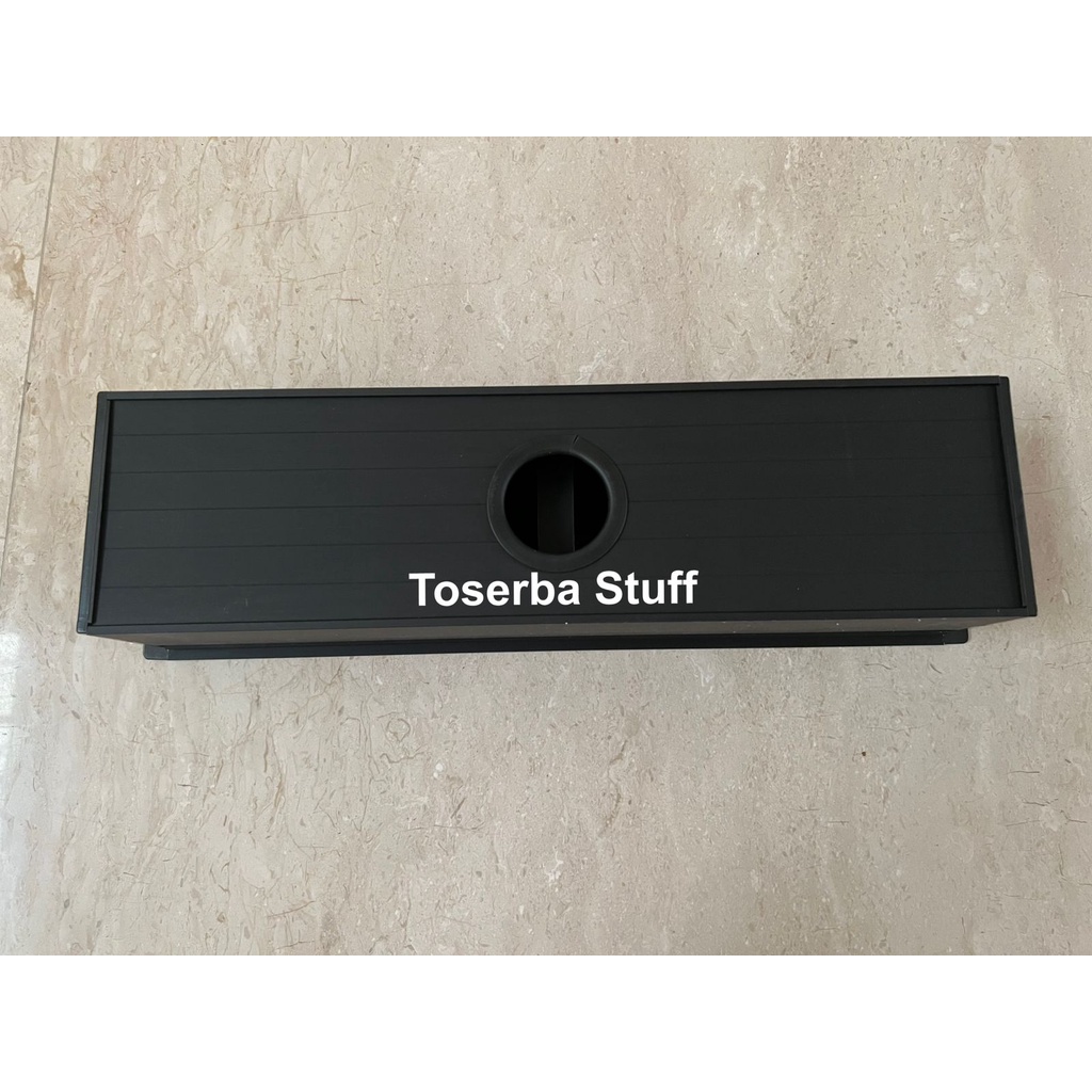 SALE GROMMET PENUTUP LUBANG KABEL STOP KONTAK MEJA WARNA HITAM ISI 4 EMPAT POWER ARDE PANASONIC FLIP