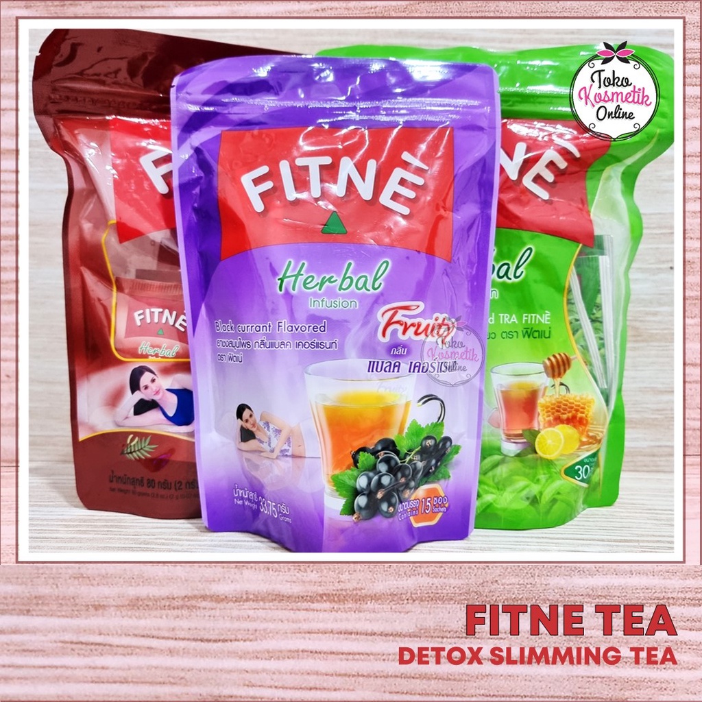 

FITNE TEA - TEH HERBAL DETOX SLIMMING TEA | Teh Pelangsing Rasa Original, Chrysantemum, Green tea, Strawberry, Blackcurrent ORIGINAL THAILAND