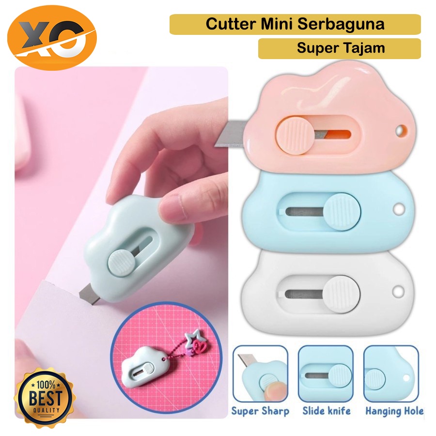 

Cutter Mini Awan Pisau Potong Kertas Karakter Lucu Mini Art Safety kater Tajam Serbaguna