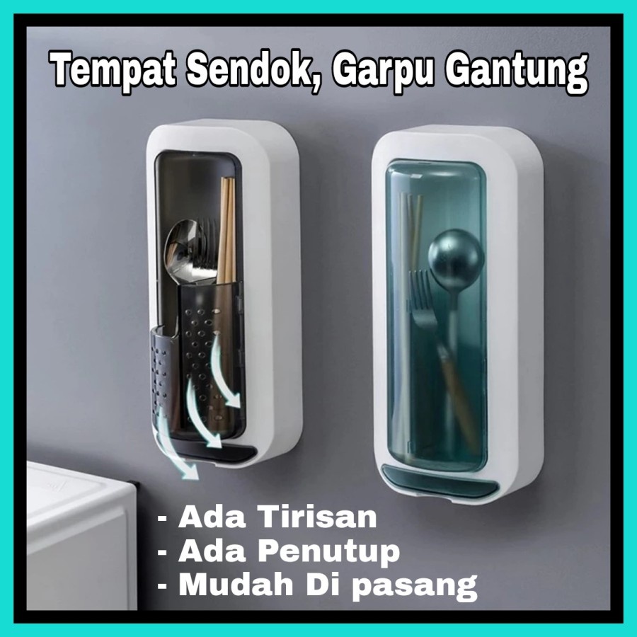 MH - TEMPAT SENDOK DAPUR TEMPEL BISA PUTAR HOLDER SENDOK GANTUNG TSG08