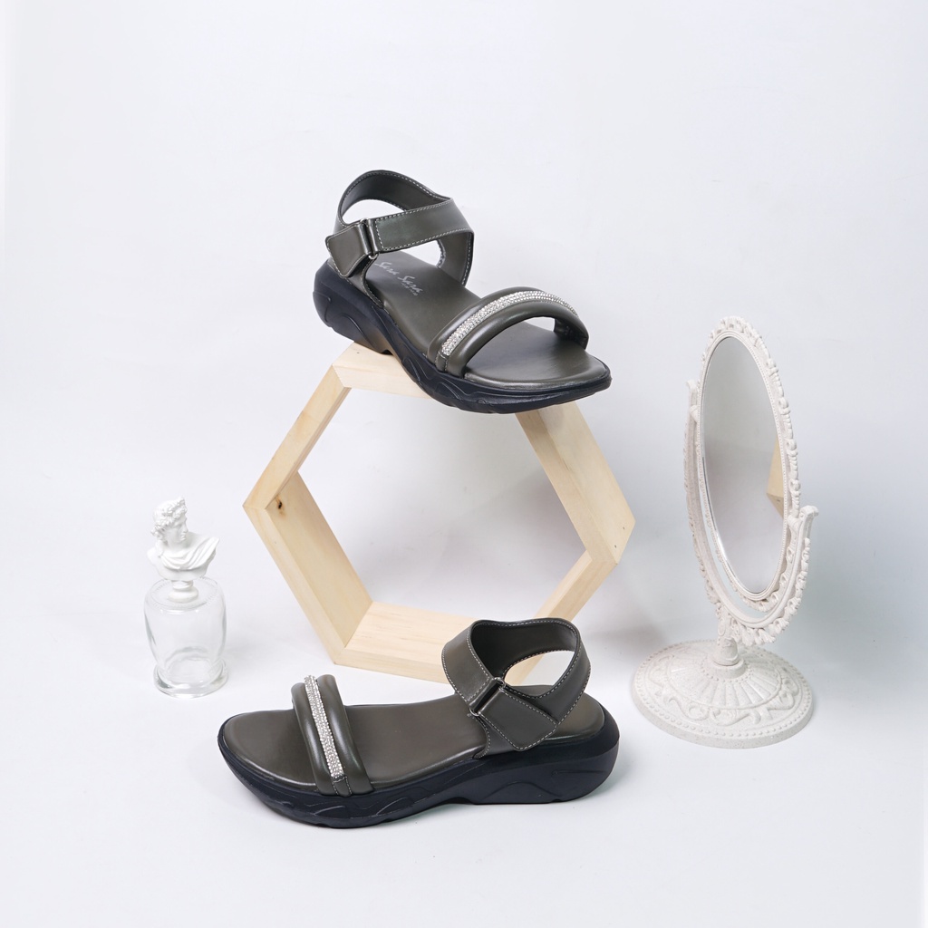 Sara Sara MAYA Sandal Wedges Wanita sandal tali terbaru