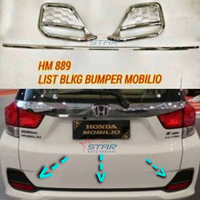 List chrome bumper belakang Mobilio Tipe E