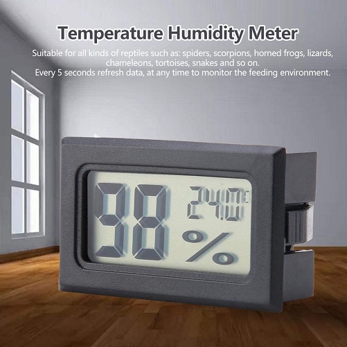 Hygrometer + Thermometer LCD Digital Sensor Kelembaban Suhu Humidity Kelembapan Termometer Akuarium 