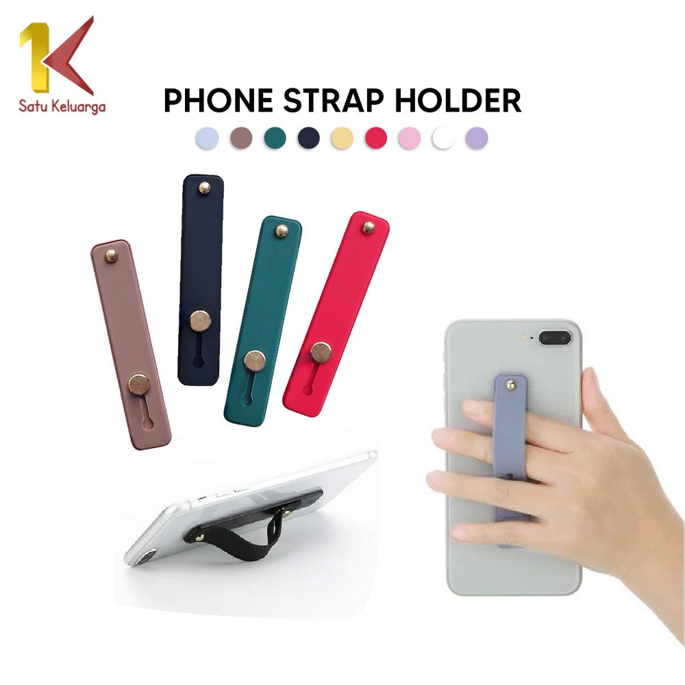Satu Keluarga Pegangan Hp Strap Bracket Silicone Polos C816 Finger Grip Ring Hp Multiband Phone Hold