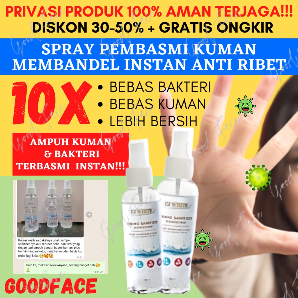 EZ WHITE DINING SANITIZER DISINFECTANT 100ML SANITIZER EZ WHITE