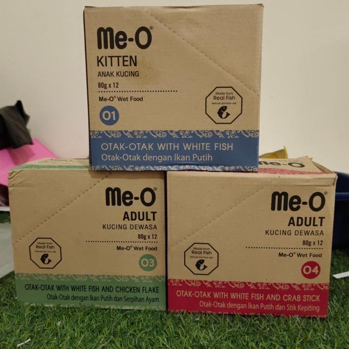 

Me-O Wet Food Pouch OTAK-OTAK All Varian 1Dus (80gr x 12) Kiten&Adult