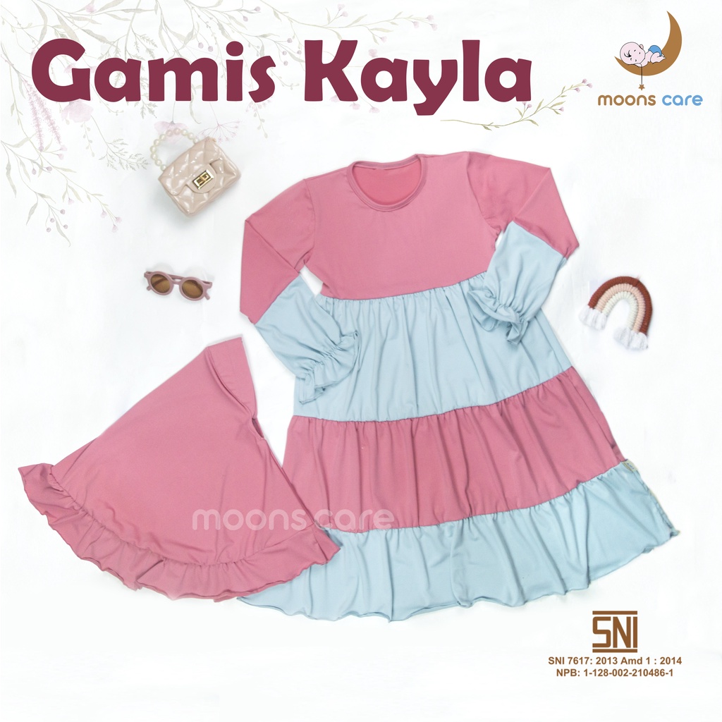 moons care SNI Gamis Renda kayla Anak Polos | Busana Gamis Muslim Anak Bayi Perempuan - gamis lebaran - gamis lebaran syari kualitas premium - gamis anak perempuan