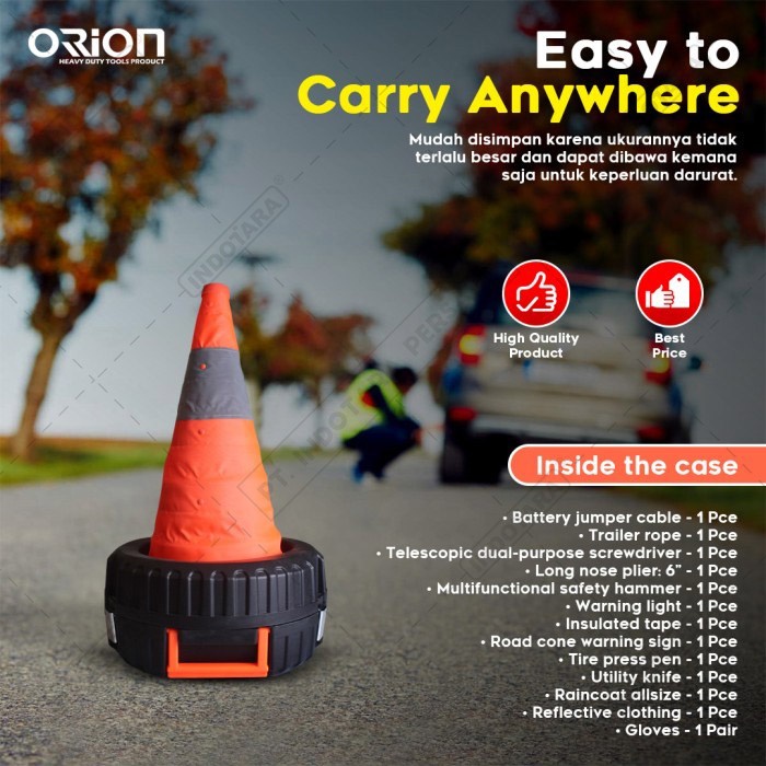 Car Emergency Kit Keselamatan Mobil 13 in 1 - Orion TR0082