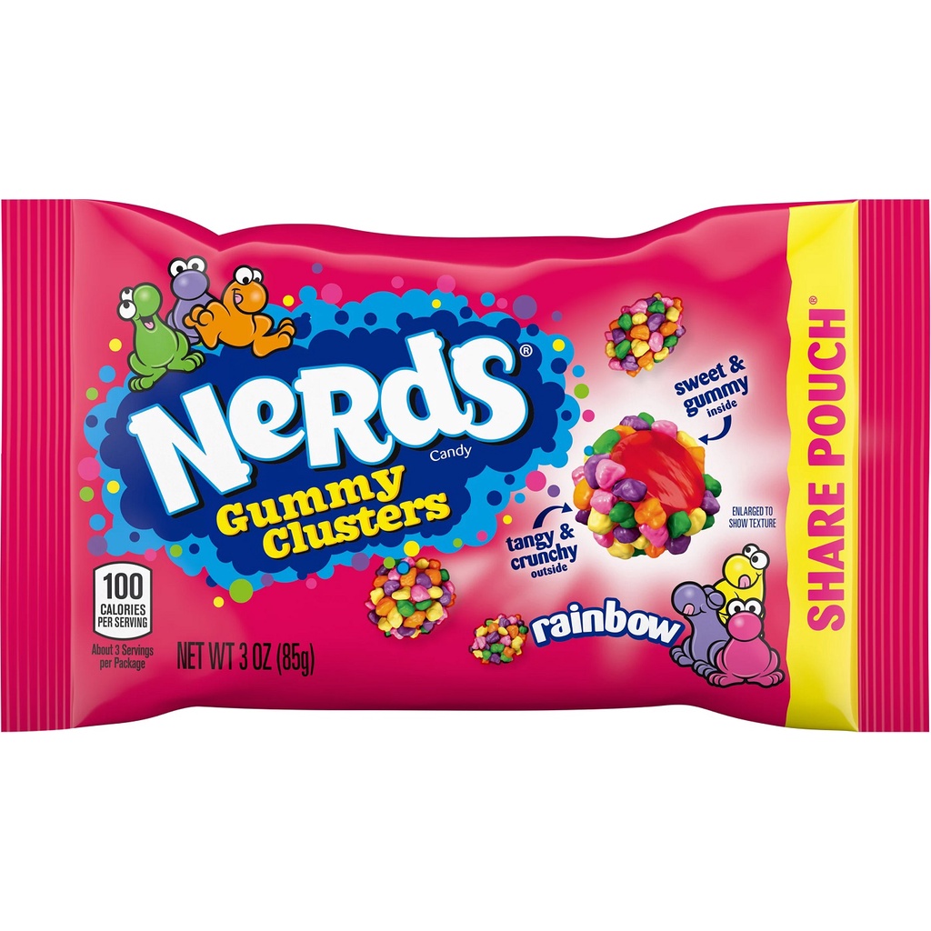 

Nerds Gummy Clusters Rainbow / Very Berry Bag 3 Oz