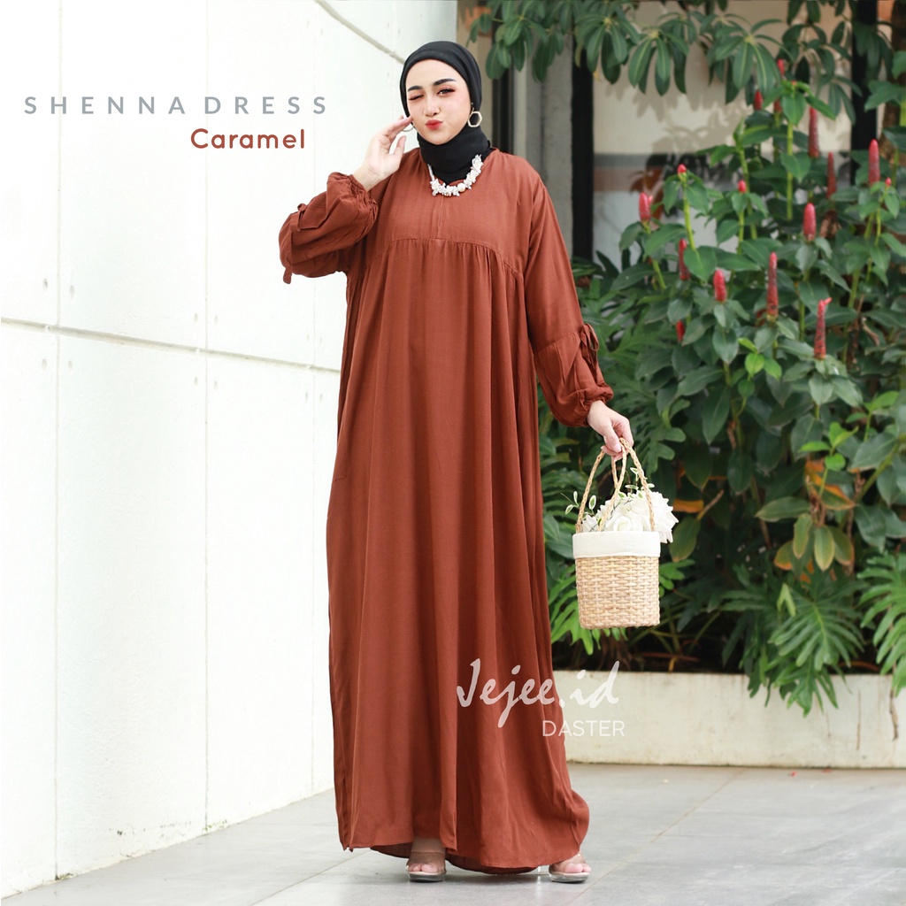 SHENNA LONG DRESS RAYON JUMBO LD 120 GAMIS POLOS BUSUI