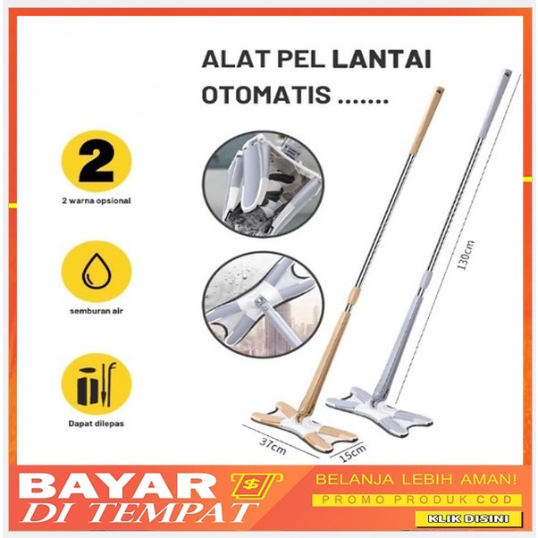 Alat Pel Peras Praktis Mop Magic Bentuk Light X-Shape Mop Pel Putar Twist Mop