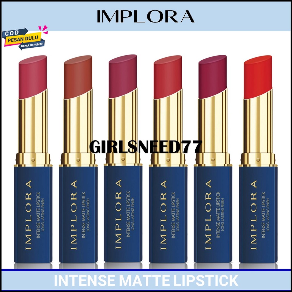 IMPLORA INTENSE MATTE LIPSTICK / LIPSTIK INTENSE IMPLORA ORIGINAL/ LIPSTIK PADAT IMPLORA