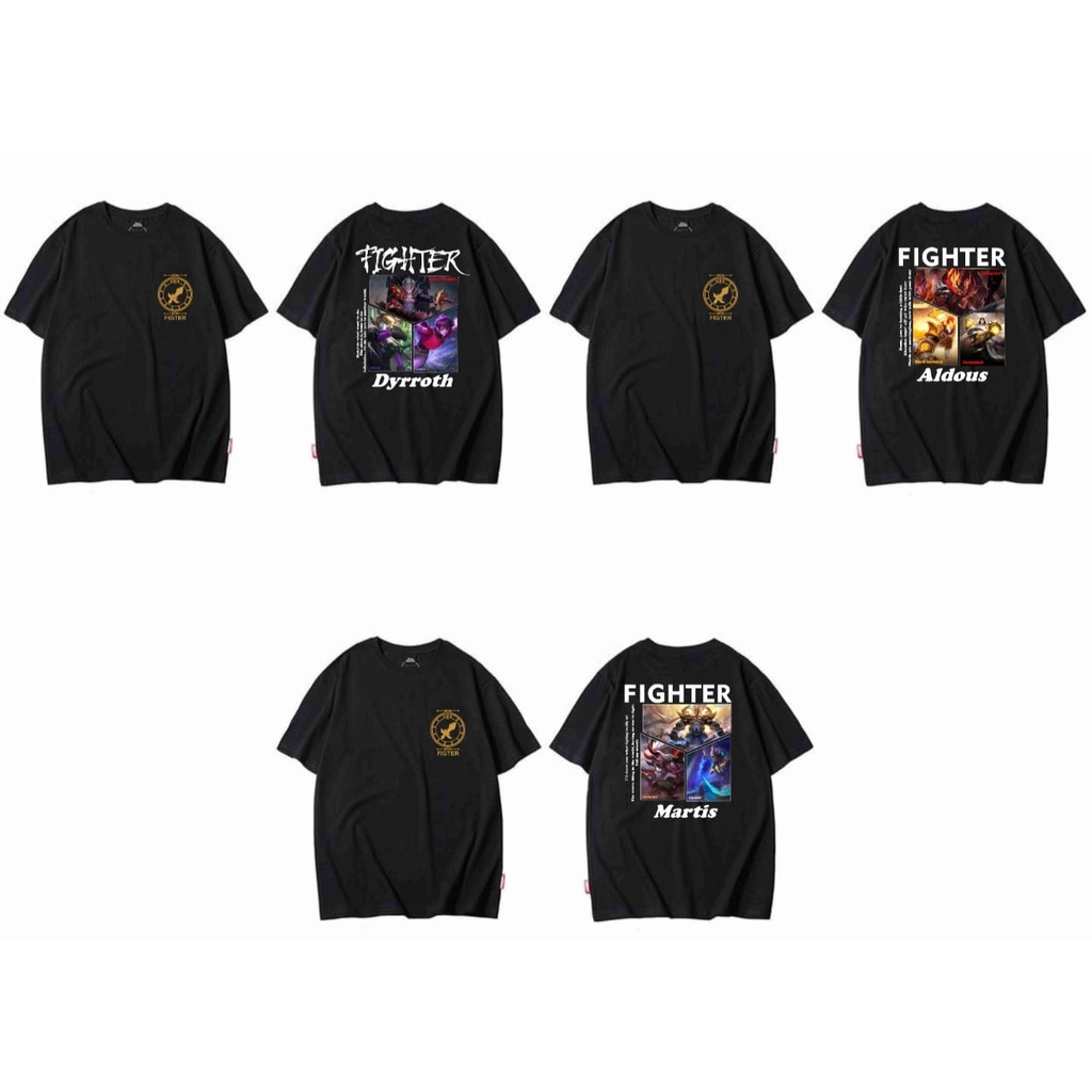 KAOS HERO MLBB DYRROTH FIGHTER PREMIUM QUALITY BAJU GAMING MOBILE LEGENDS ANAK DAN DEWASA UNISEX