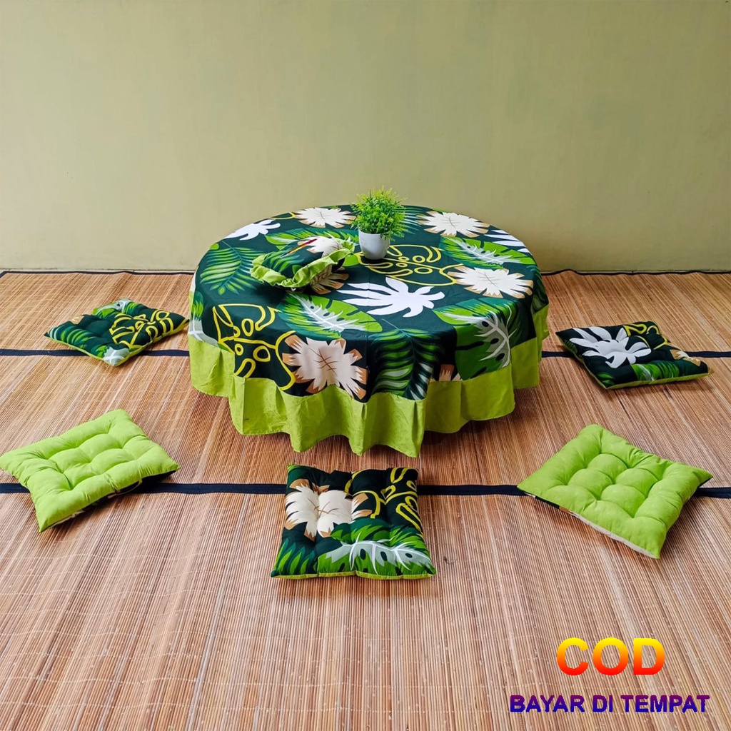 ✅COD Set Bantal Duduk Lesehan Cushion Pillow Taplak Meja Bulat Tempat Tisu Tissue Home Decor Dekorasi Ruang Tamu Perlengkapan Rumah