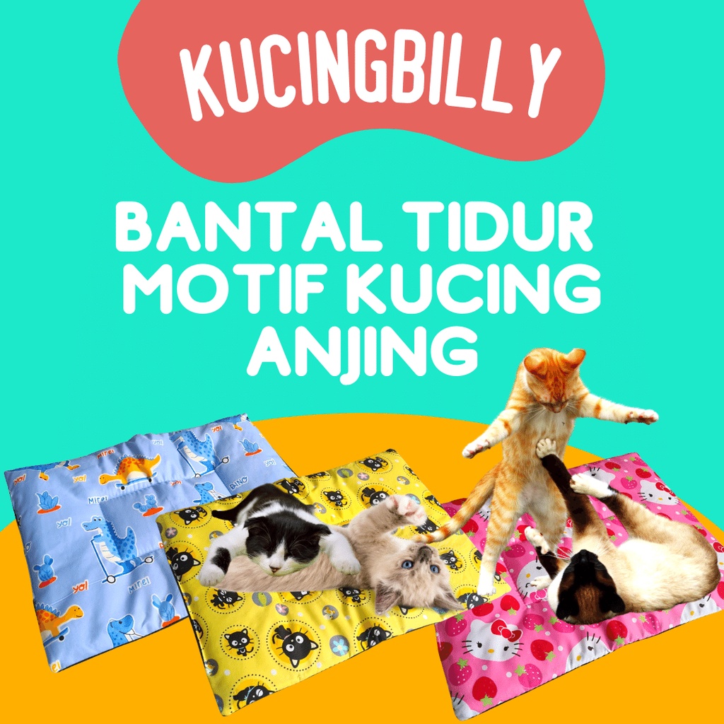 Bantal motif alas tidur tempat tidur kucing anjing