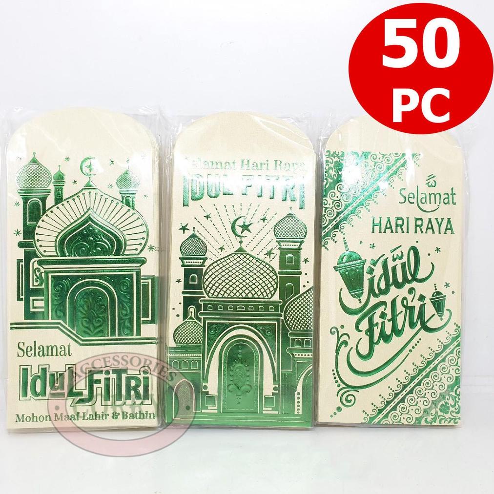

ANGPAO IDUL FITRI LEBARAN ISI 50 BULK MEWAH 17 CM AMPLOP UANG UNGU EMBOS HIJAU EMAS .