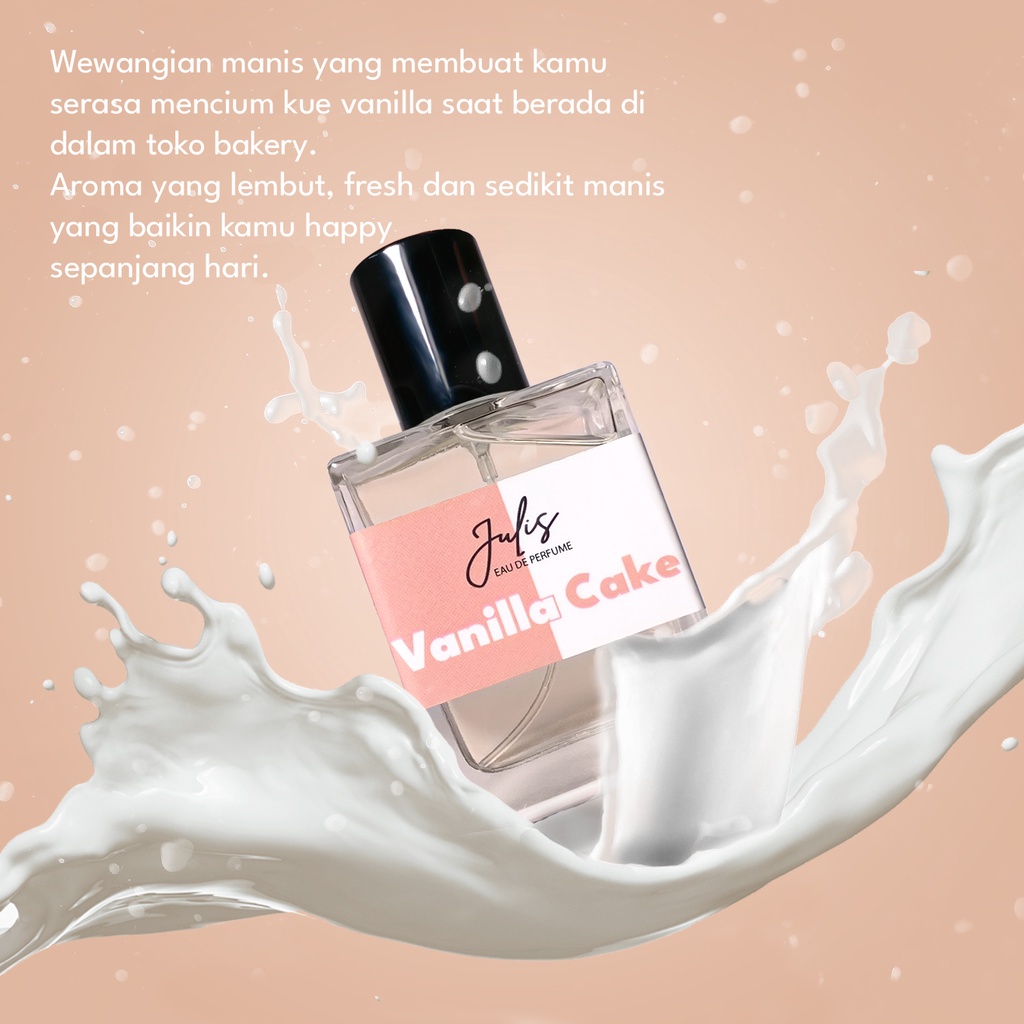 Parfum Vanilla Cake Minyak Wangi Uniseks Aroma Kue Lembut manis Tahan Lama By Julis Inspired Perfume farfum wanita vanila Minyak Wangi Murah Berkualitas