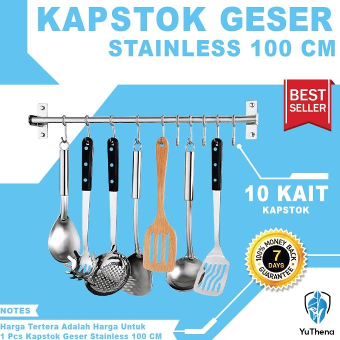 Gantungan Panci Gantungan Wajan Stainless Geser 100 cm Minimalis