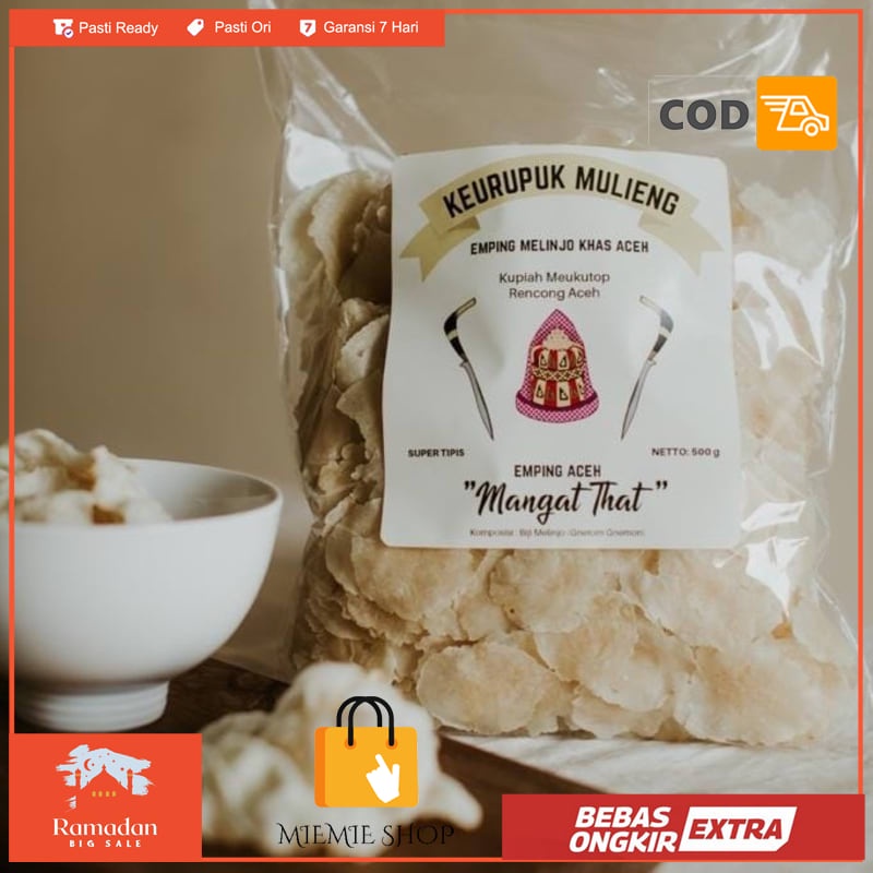 

Emping Aceh Super Tipis Grade A Mangat That