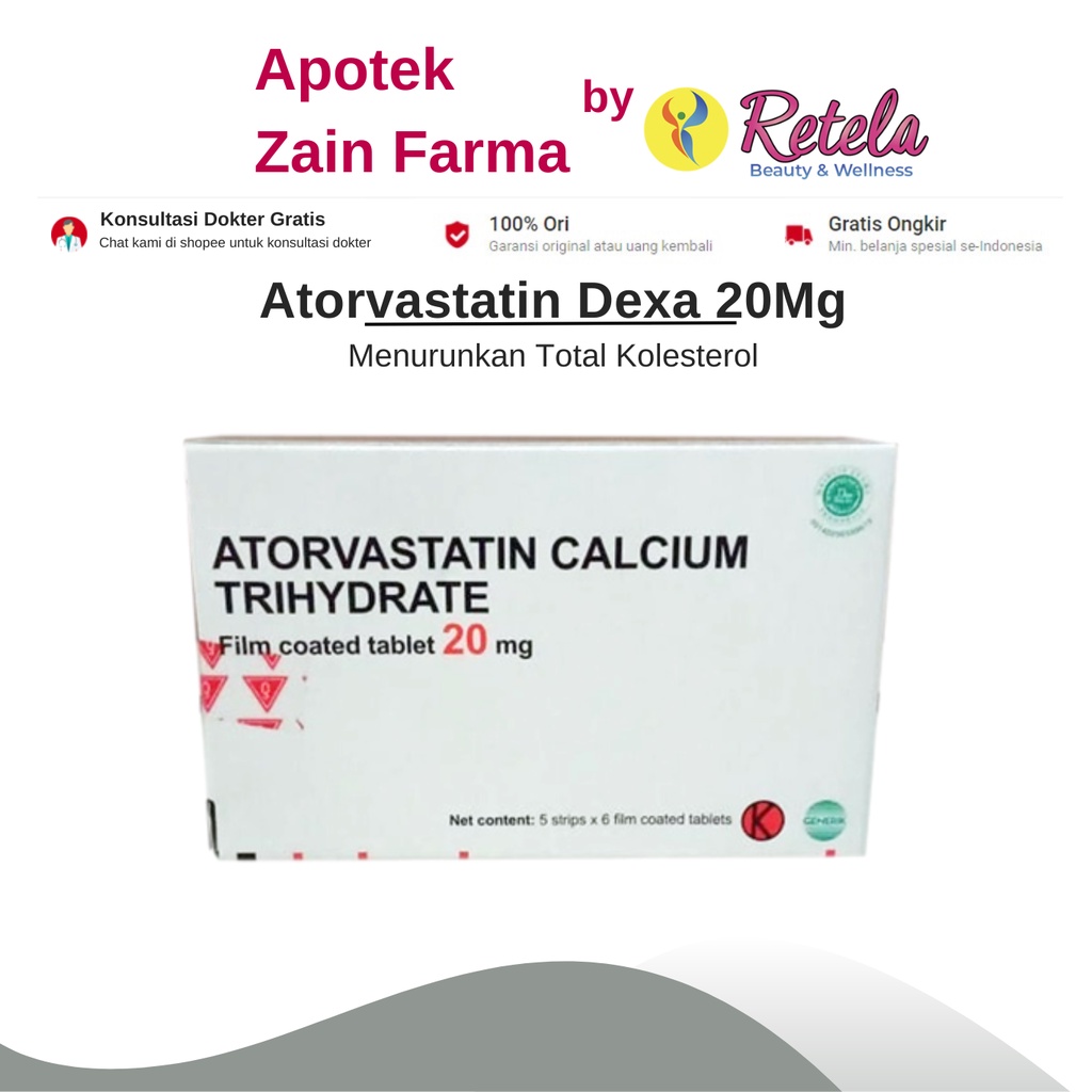 ATORVASTATIN 20MG TAB 6`S (DEXA)