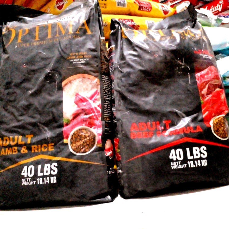 GOJEK DOG FOOD OPTIMA ADULT BEEF 18KG / MAKANAN ANJING OPTIMA BEEF