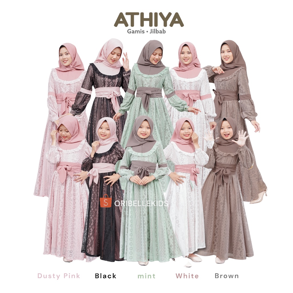 ATHIYA by Oribelle/gamis couple ibu dan anak/dress muslim/gamis keluarga/gamis ptemium/baju muslim a