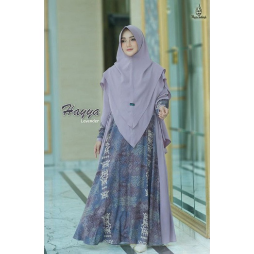 Hayya by Meccadina - gamis syar'i set khimar