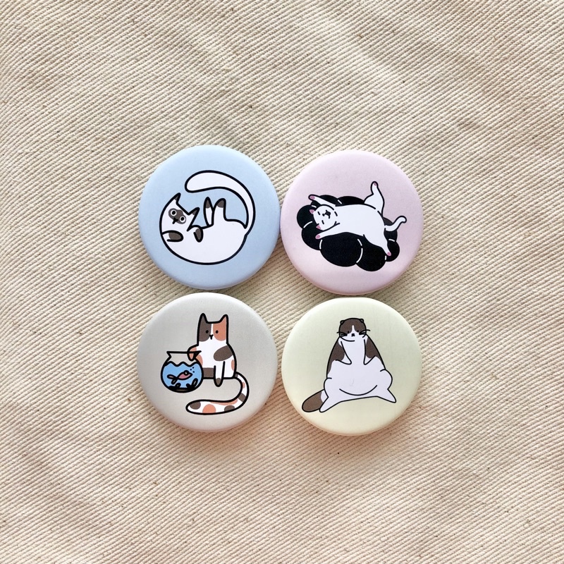 Pin Button - Pin Peniti - Pin Tas - Pin Totebag - Pin Kucing Lucu