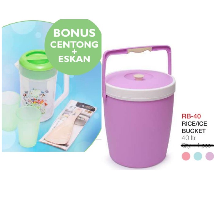 Terlaris Termos Nasi Tempat Nasi / Es Rice Ice Bucket Taiwan 40 Liter (Air)