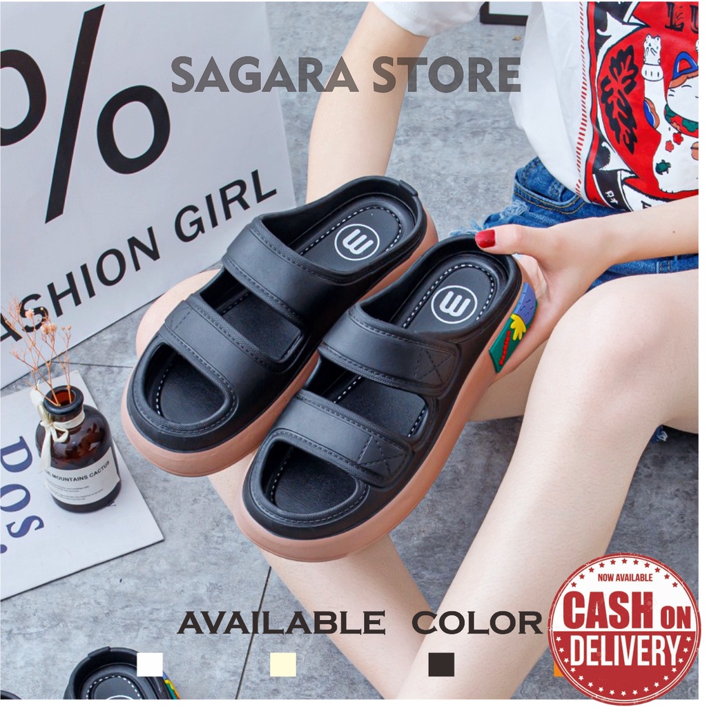 Sandal wedges selop wanita Terbaru 029 /sendal karet jelly perempuan kekinian