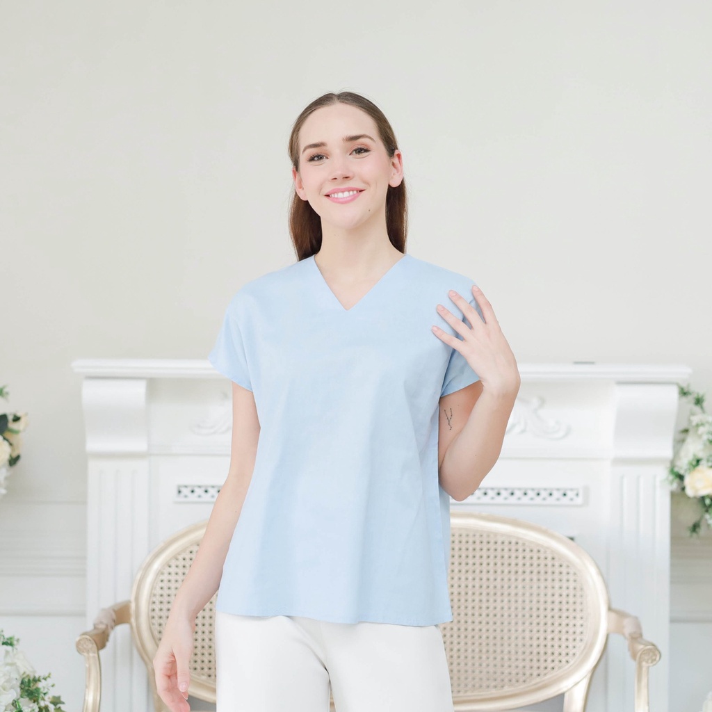 VELOVE - V1094 Claire Top / Atasan Blouse Wanita - 4 COLOR