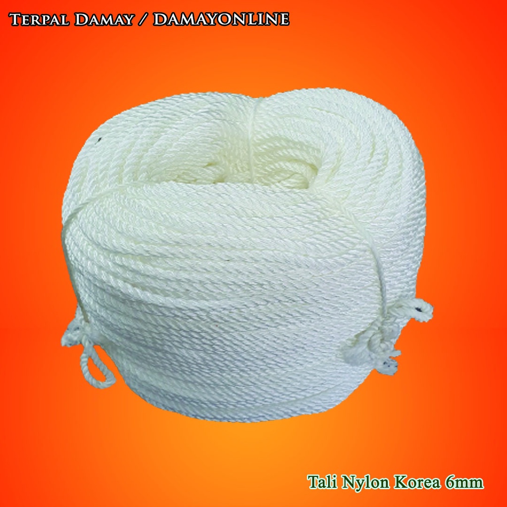

Tali Tambang 6mm Putih Nylon Korea / Rol ( Harga Per Rol )
