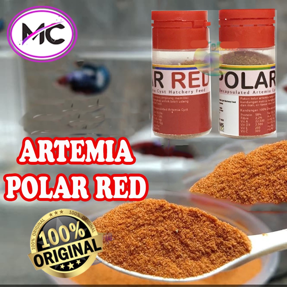 Polar Red 500gr Original Artemia Instan Tanpa Cangkang 500 Gram Free Shell Pakan Pelet Kebutuhan Ikan Aksesoris Aquarium