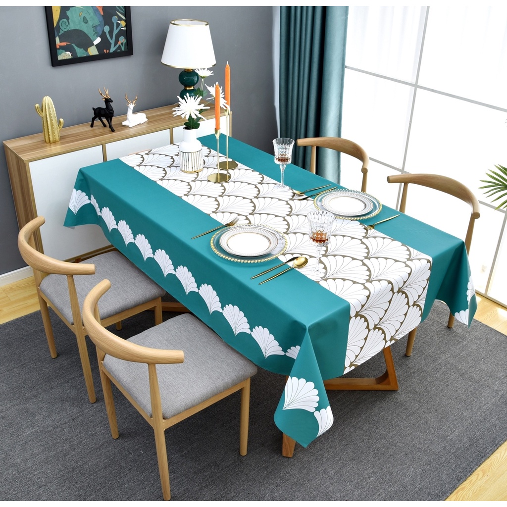 Premium PVC Table Cloth / Taplak Meja Makan Waterproof Tahan Air 140x180